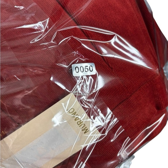 NWT Murano Ancient Renaissance Collection Lucas Pleated Corduroy Red 31x32 - Picture 14 of 14